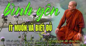Bình yên đến từ tâm ít muốn và biết đủ 51 Bình yên đến từ tâm ít muốn và biết đủ