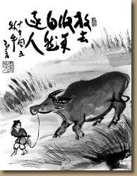Tranh chăn trâu thiền tông 5 Tranh chăn trâu thiền tông